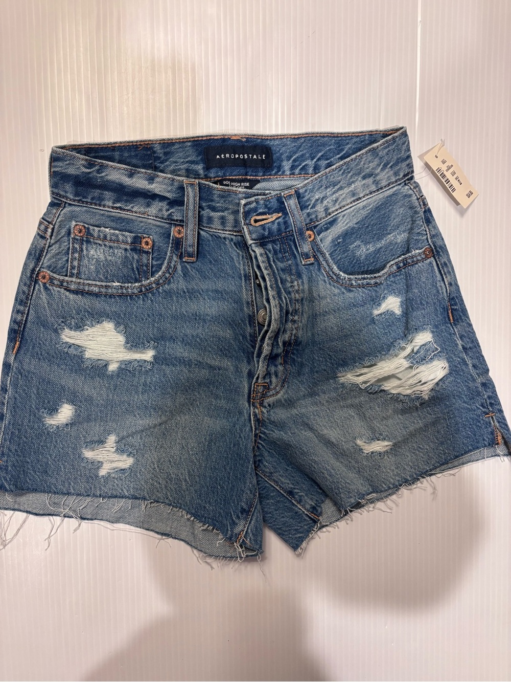 NWT Aeropostale Ripped 90s High-Rise Denim Shorts